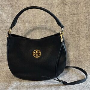 Tory Burch Carson Small Black Hobo Bag